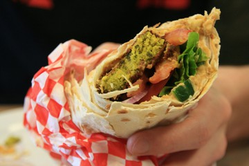 2 for 1 Veggie or Falafel Wrap!