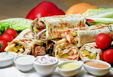 2 for 1 Veggie or Falafel Wrap!